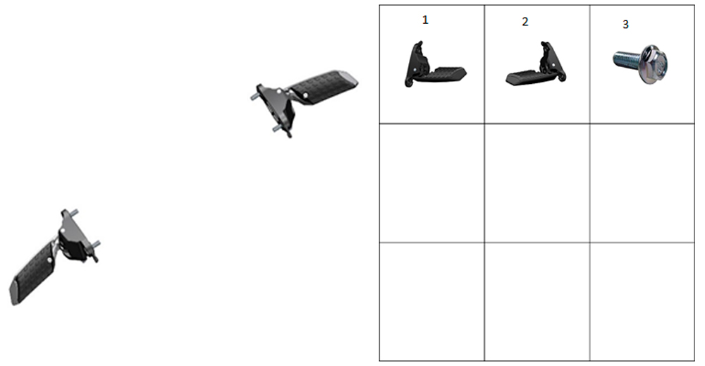 Подножки задние в сборе
