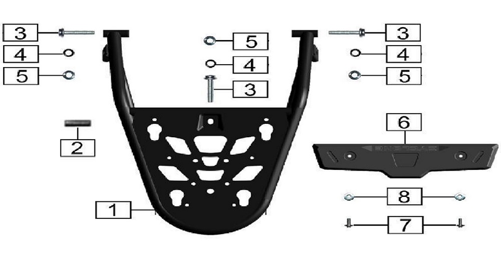 Задний кронштейн кофра