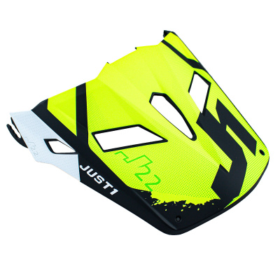 Козырек для шлема JUST1 J22 F DYNAMO (черный/белый/Hi-Vis желтый матовый, , 1560035-607-2601)