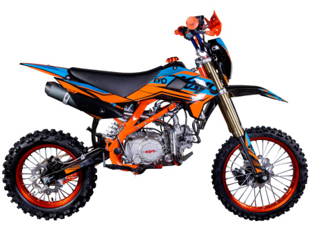 Питбайк KAYO EVOLUTION YX140EM 17/14 KRZ (механ. сцепл., эл. стартер 2022 г.) (, заводская упаковка, 1560012-789-1740)