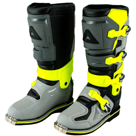 Мотоботы кроссовые ATAKI MX-003S (серый/Hi-Vis желтый, 41, 1560404-872-1870)