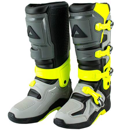 Мотоботы кроссовые ATAKI MX-003G (серый/Hi-Vis желтый, 44, 1560404-872-6045)