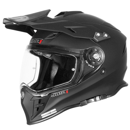 Шлем мотард JUST1 J34 PRO SOLID (черный матовый, XL, 1560035-763-5094)