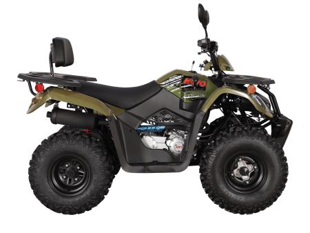 Квадрицикл KAYO AU200 спинка (ЗЕЛЕНЫЙ ХАКИ пластик 2025 г.) (ПТС) (, обрешетка, 1560012-824-4639)