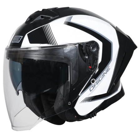 Шлем открытый ORIGINE APRICA ESSENTIAL (черный/белый глянцевый, XL, 1560035-823-1274)